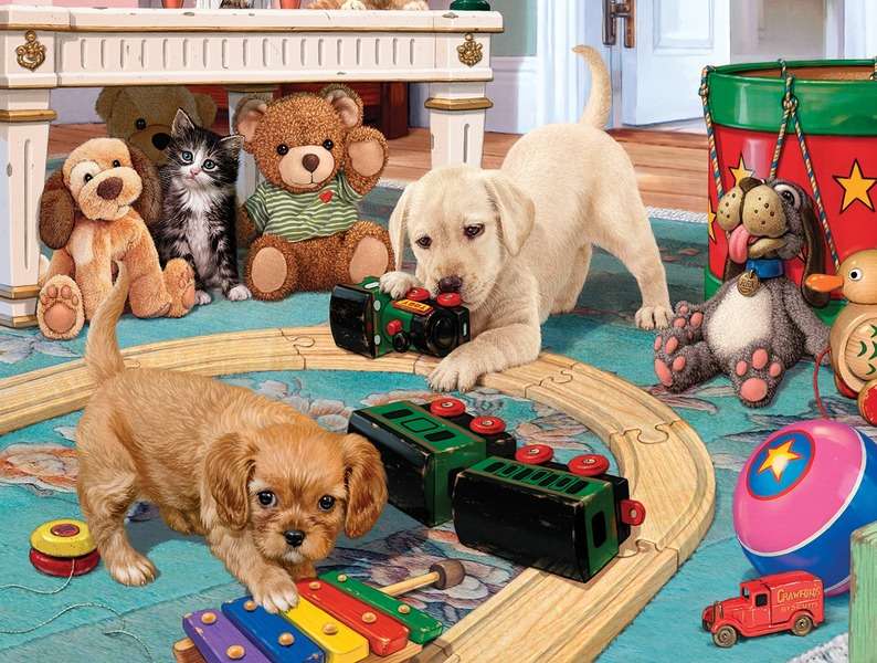 Puppies playing #134 online puzzle