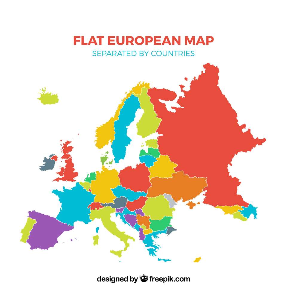 Karte Europa. Puzzlespiel online