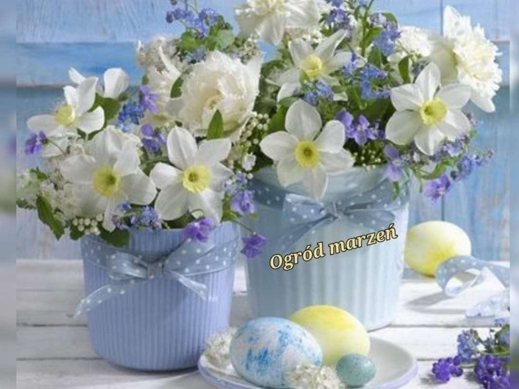 μπουκέτα με λευκά λουλούδια παζλ online