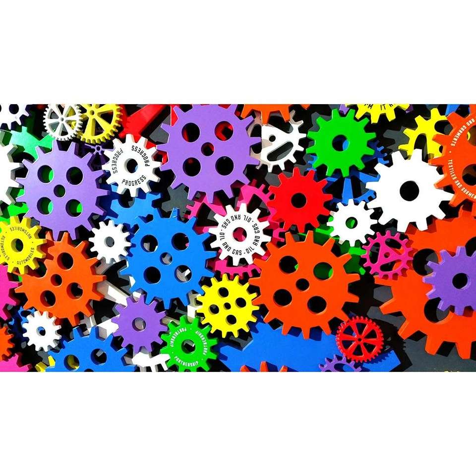 Roues colorées puzzle en ligne