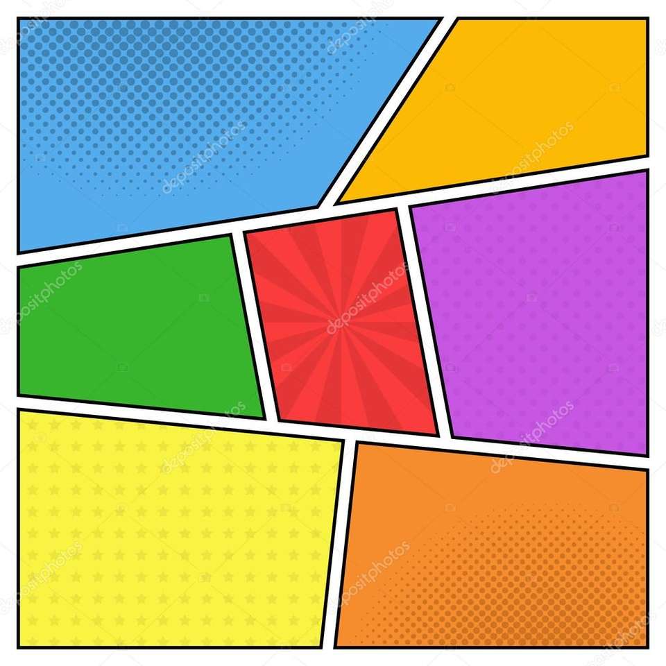 Vignetten in verschiedenen Farben und Formen Puzzlespiel online