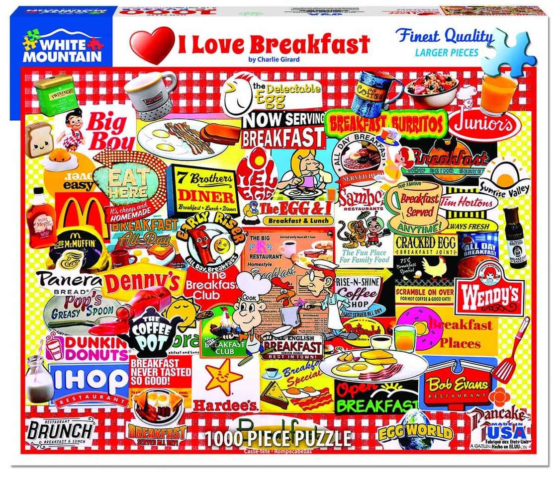 Eu-Amo-Café da Manhã-Quebra-cabeça quebra-cabeças online