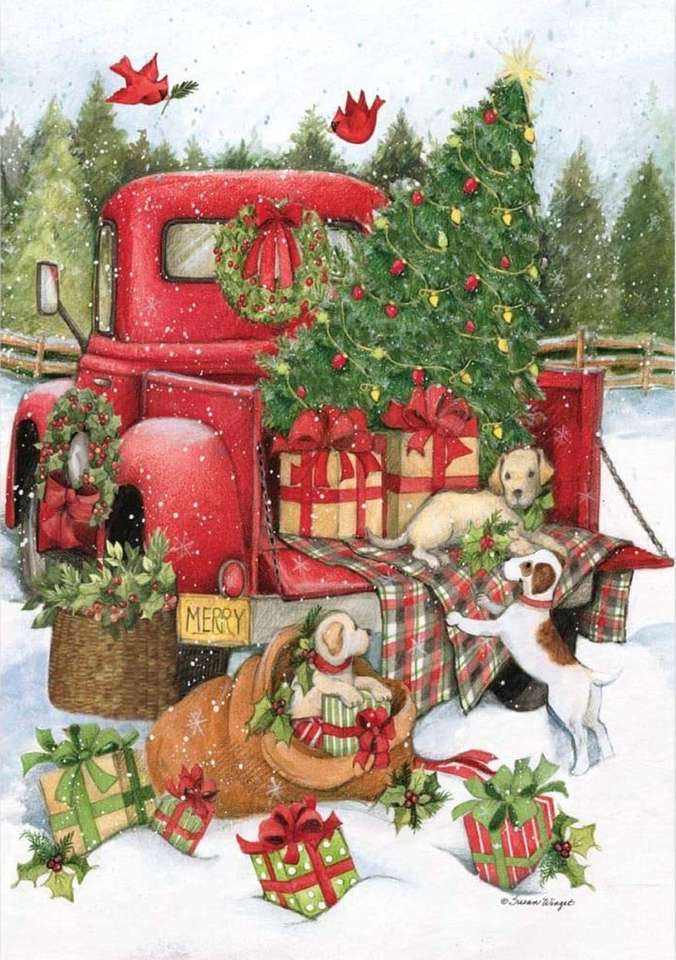 camion di babbo natale puzzle online