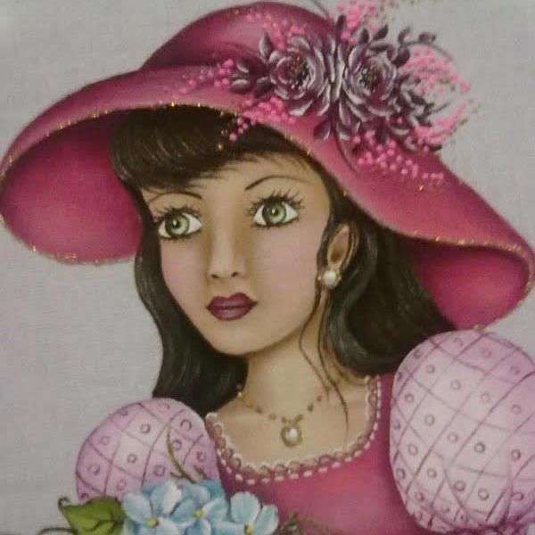 Diva meisje roze hoed online puzzel