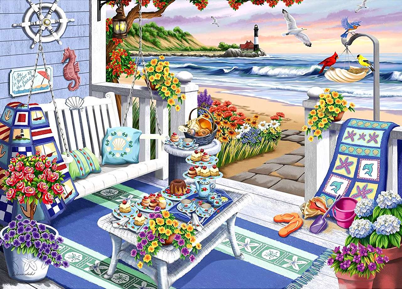 terrazzo sulla spiaggia puzzle online