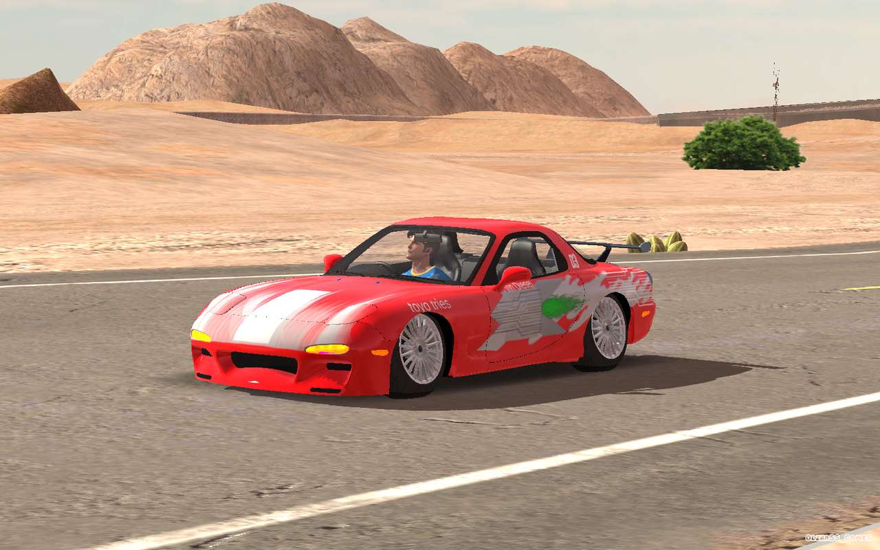 Бързи и яростни Mazda rx7 на dom Toretto онлайн пъзел