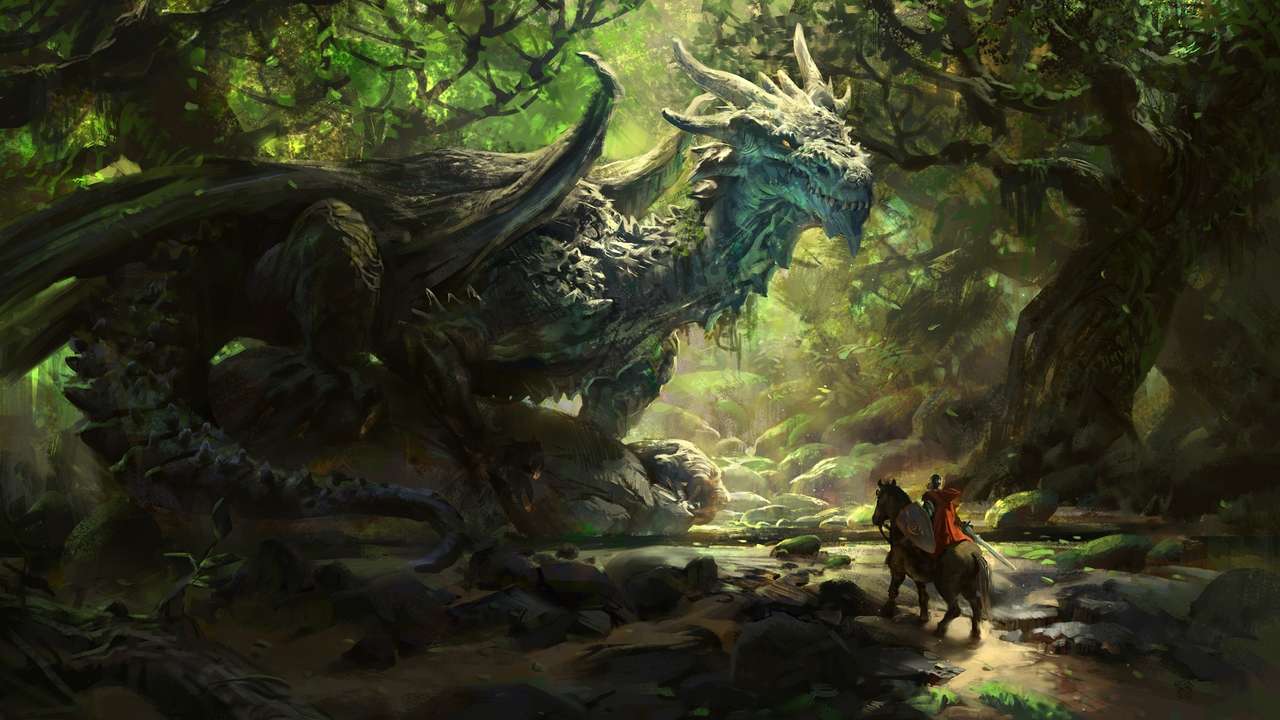 le dragon et le chevalier puzzle en ligne