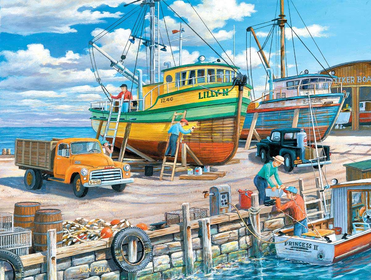 Rybářský přístav skládačky online
