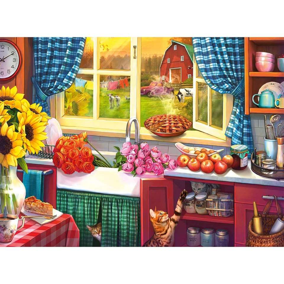 a janela da cozinha puzzle online