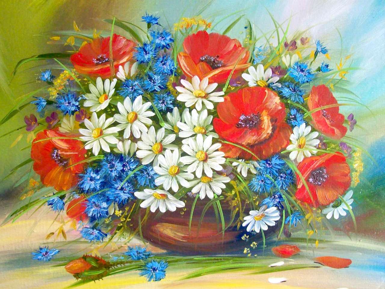 Букет от полски цветя онлайн пъзел
