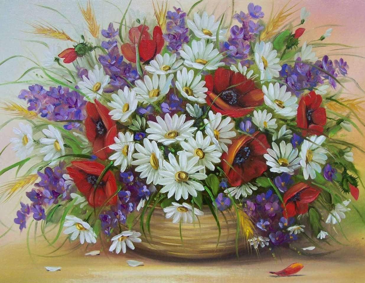Vase with wildflowers jigsaw puzzle online
