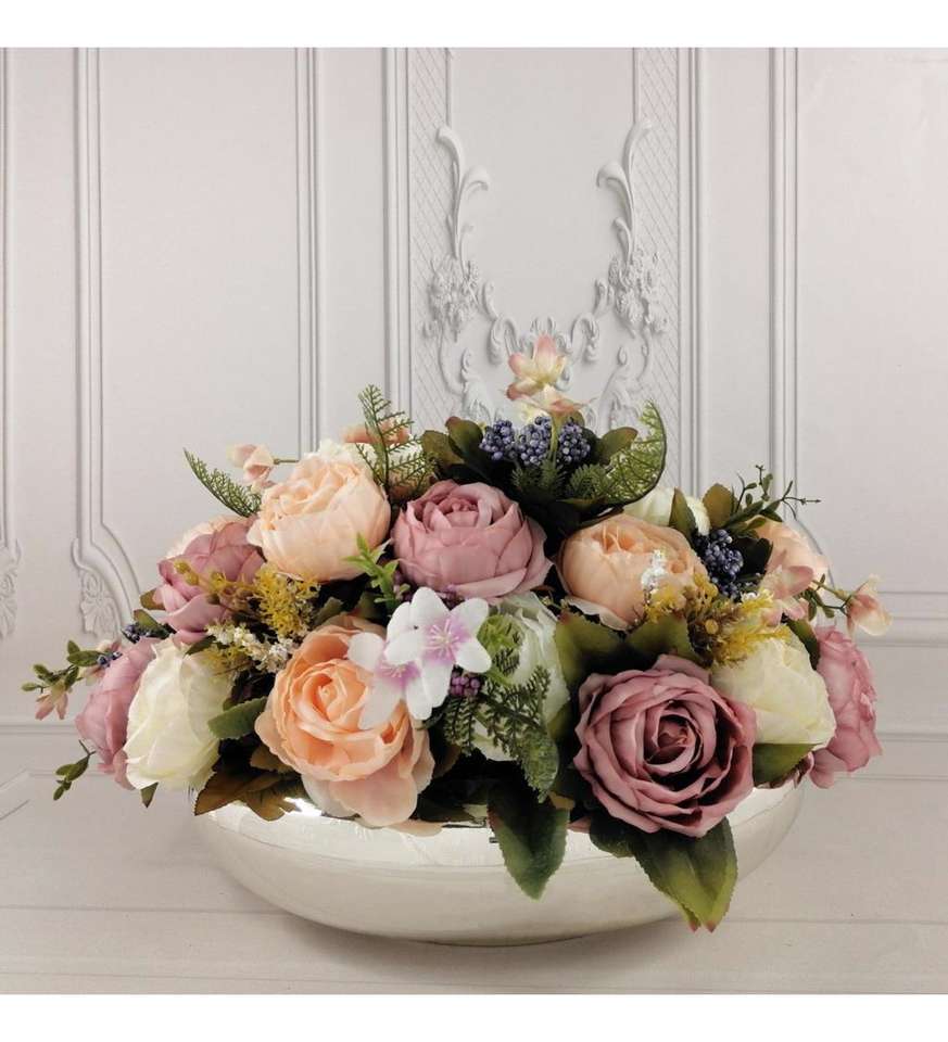 Букет от изкуствени цветя онлайн пъзел