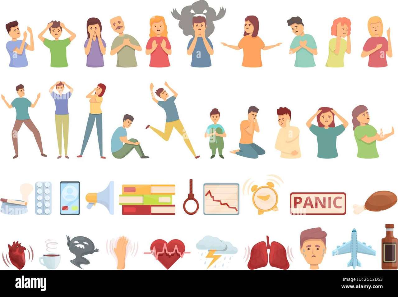 Identificeer de symptomen van paniek online puzzel