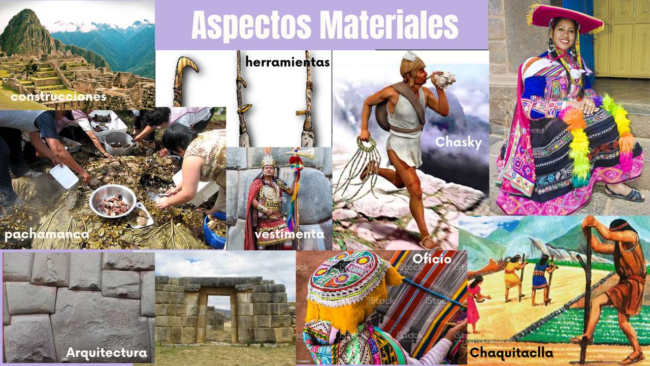 ASPECTOS MATERIAIS DO INCA quebra-cabeças online