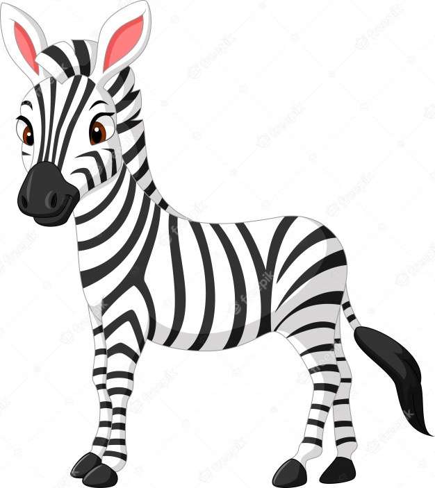 zebra abbastanza felice puzzle online