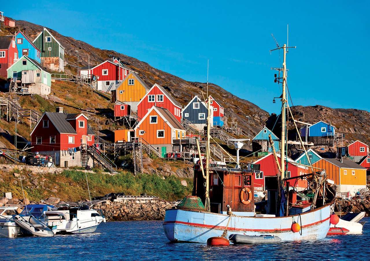 Рибарски град в Скандинавия онлайн пъзел