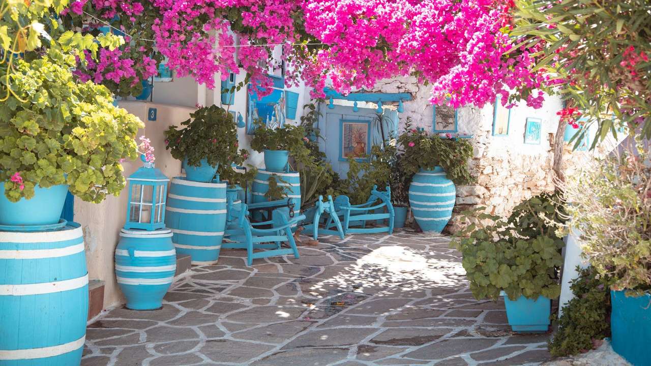 Den grekiska ön Paros pussel på nätet