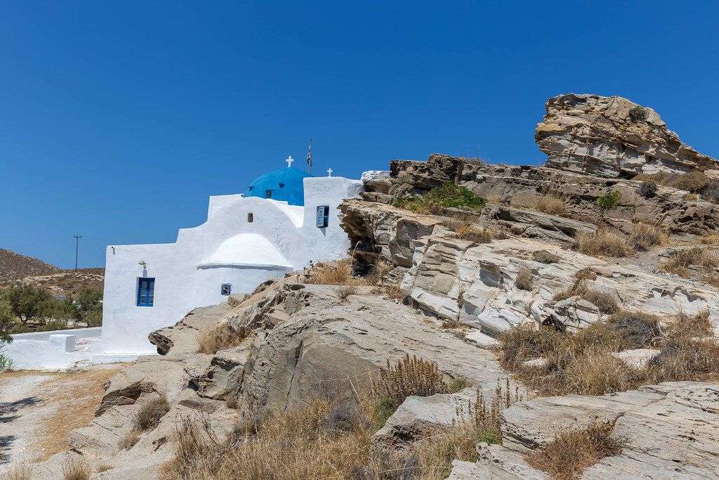 Den grekiska ön Paros Klostret St. John Pussel online