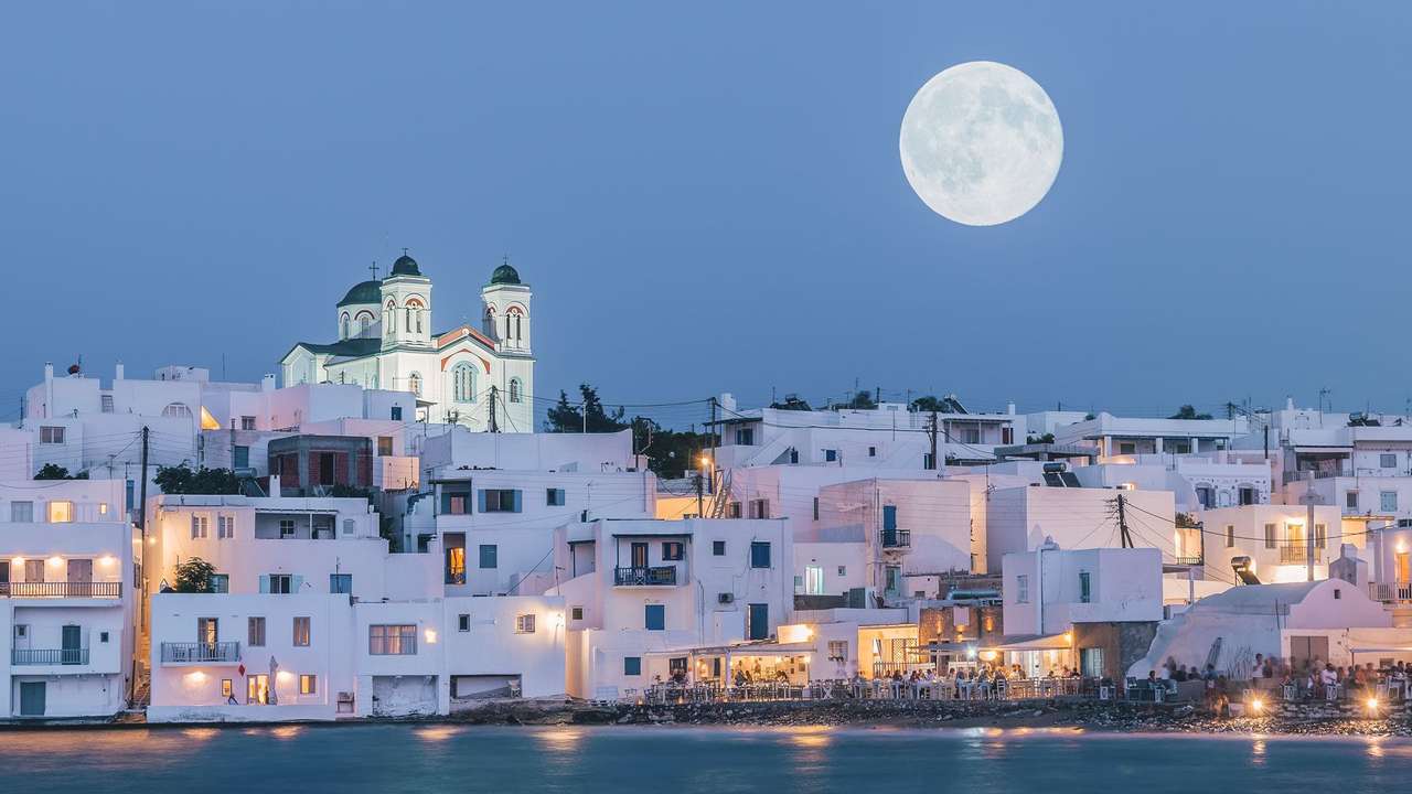 Řecký ostrov Paros Naoussa online puzzle