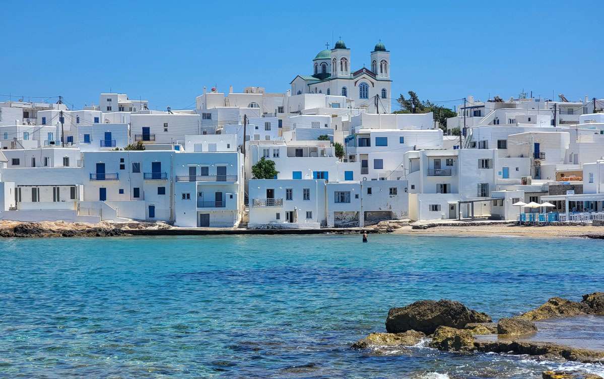 Den grekiska ön Paros Naoussa Pussel online