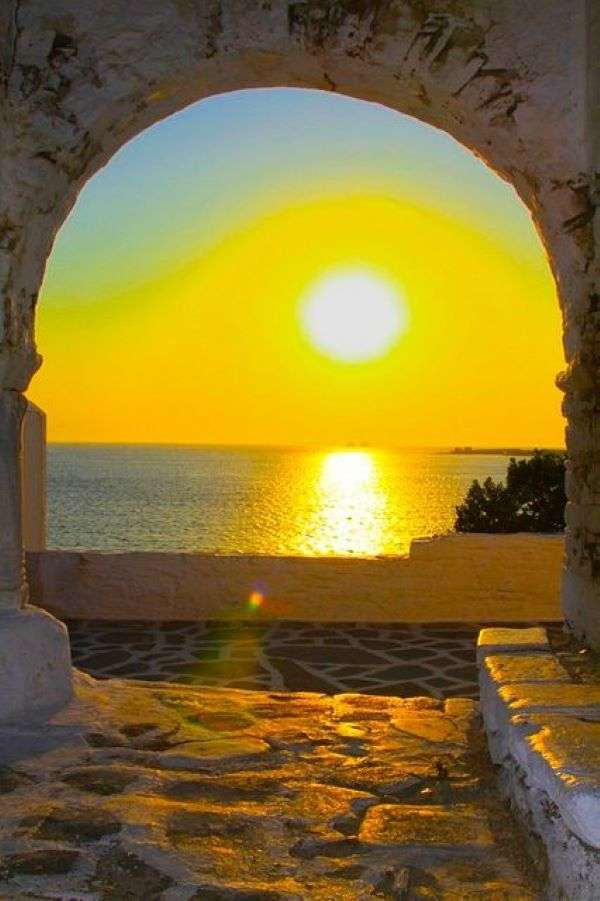 Ελληνικό νησί Πάρος Ηλιοβασίλεμα online παζλ