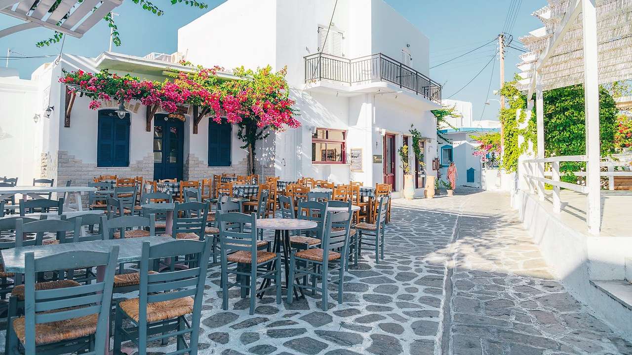 Grekiska ön Antiparos pussel på nätet