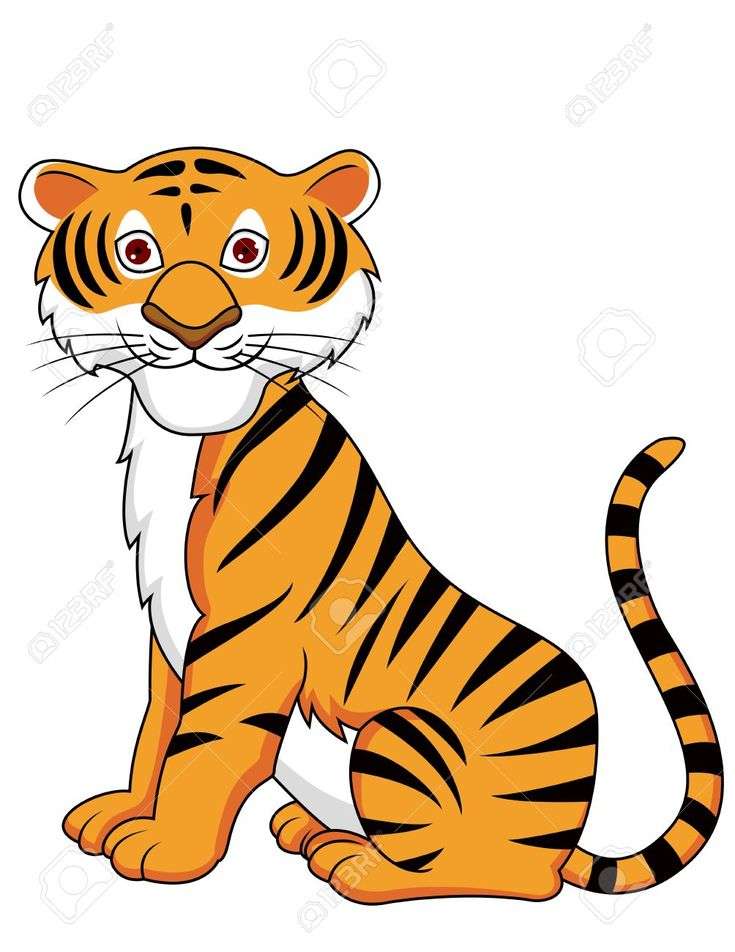 Písmeno T, zvíře tygr skládačky online