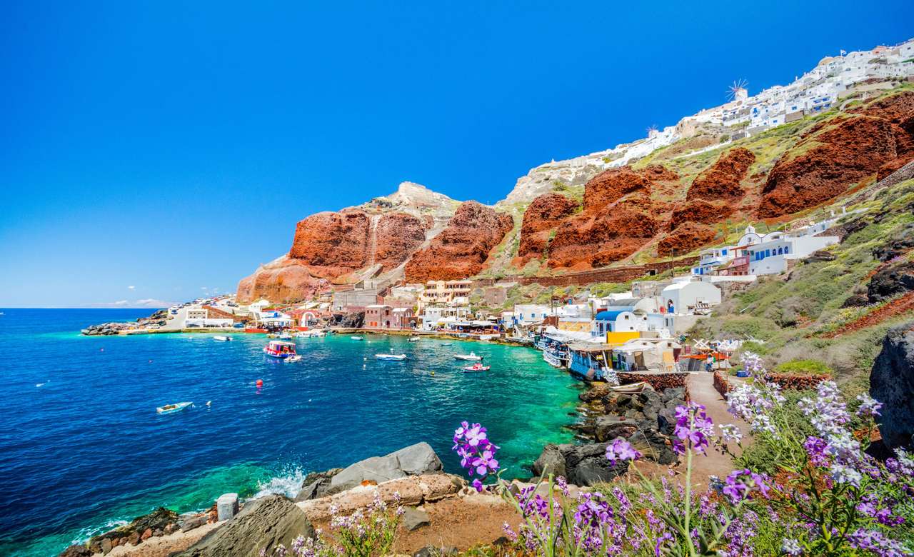 ilha grega de Santorini puzzle online