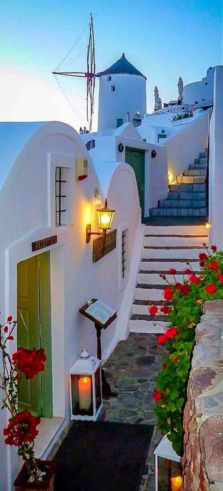 Řecký ostrov Santorini skládačky online