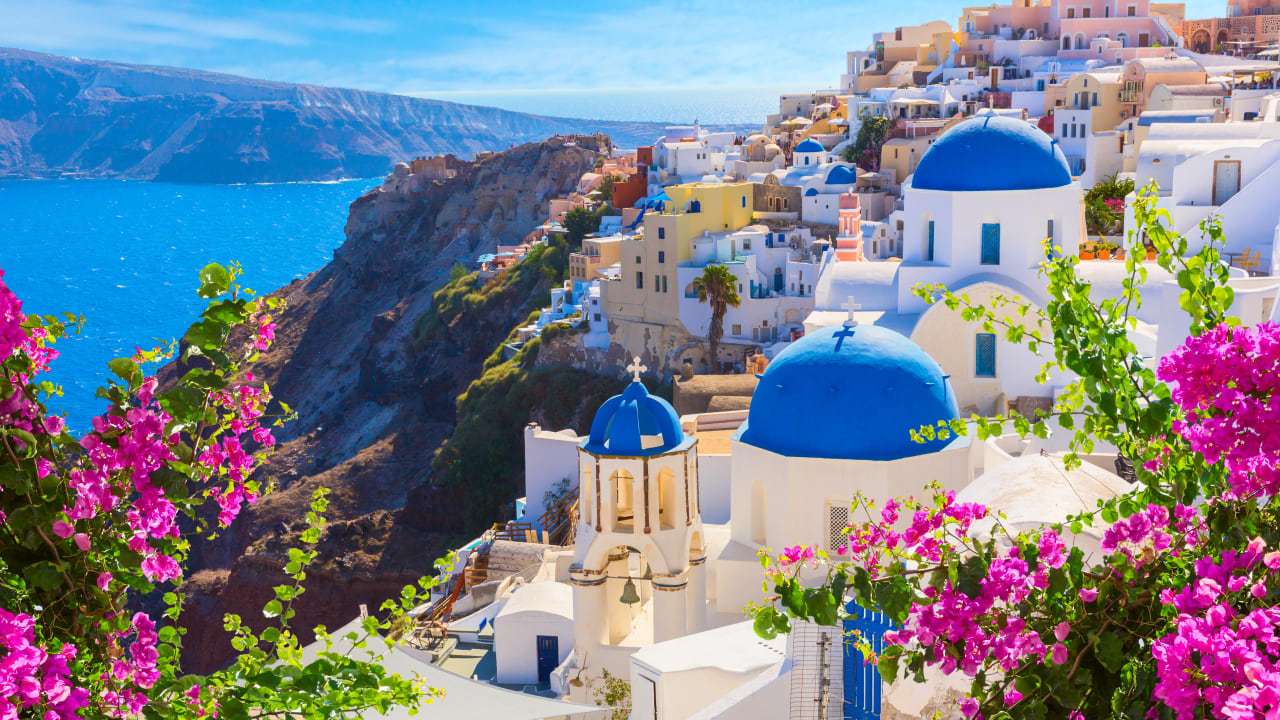 Griechische Insel Santorini Puzzlespiel online