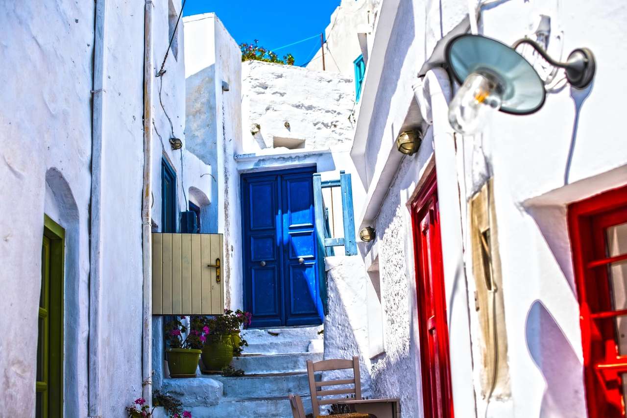 Den grekiska ön Amorgos pussel på nätet