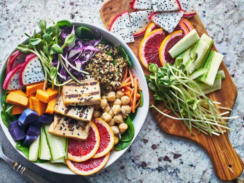 Zdravé jídlo na talíři skládačky online