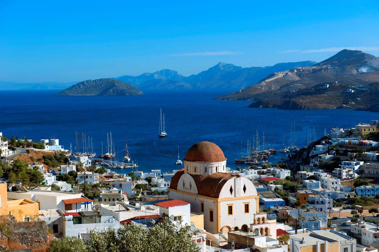 Ελληνικό νησί Λέρος παζλ online