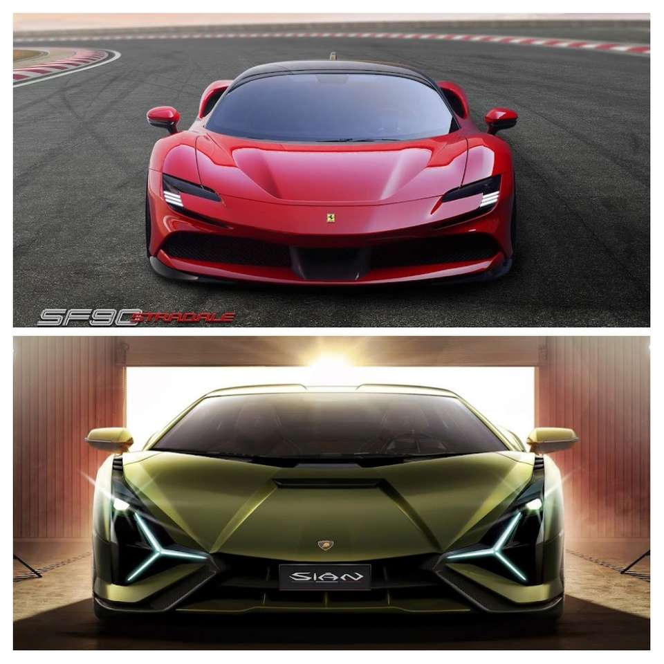Ferrari sf90 stradale y Lamborghini sian fkp 37 rompecabezas en línea