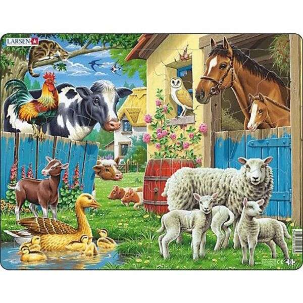 Animali felici nella fattoria puzzle online