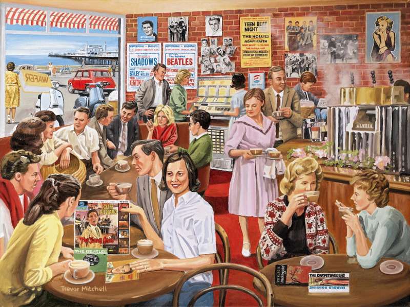 Brighton Cafe år 1960 Pussel online