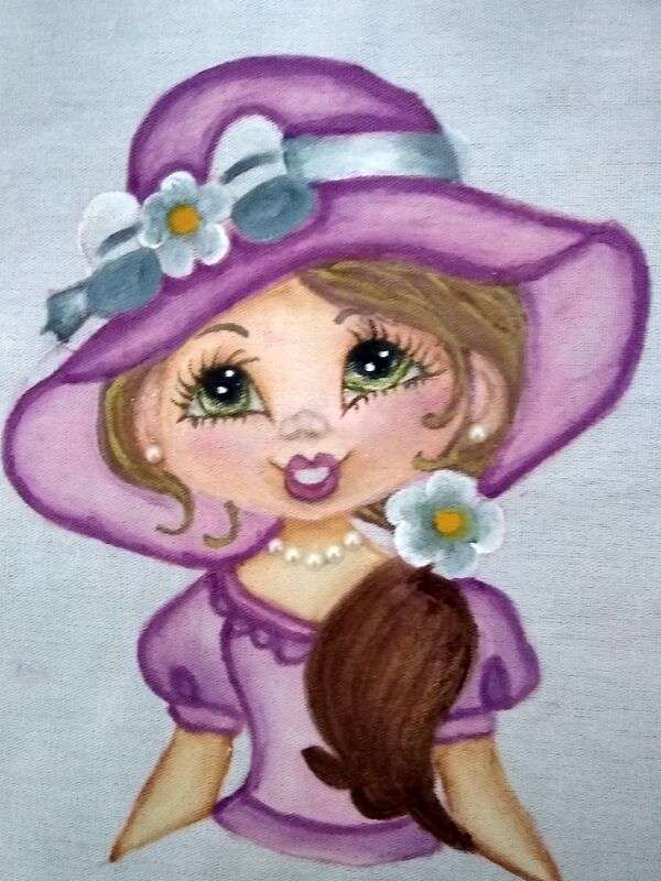 Dívka Diva Hat Lilac skládačky online
