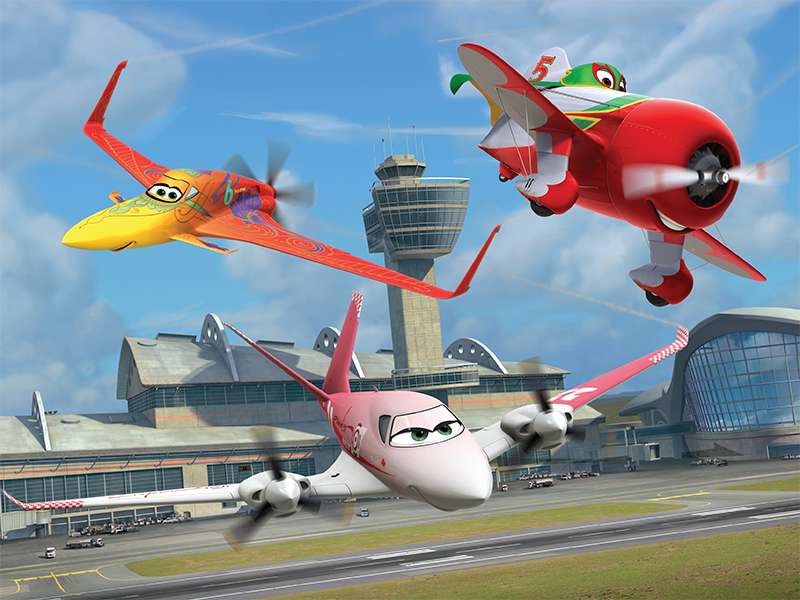 Een sprookje voor kinderen - vliegtuigen online puzzel