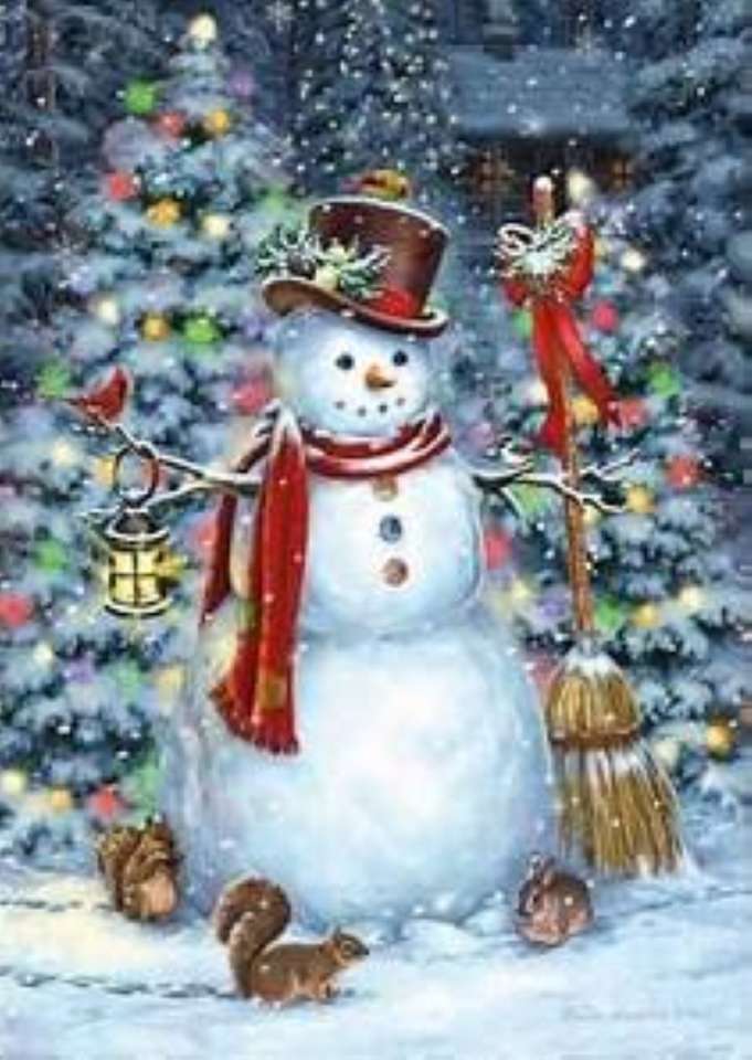 merry snowman jigsaw puzzle online