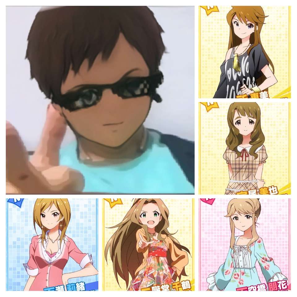 Anime Yusuf Bilal and idolmaster characters online puzzle