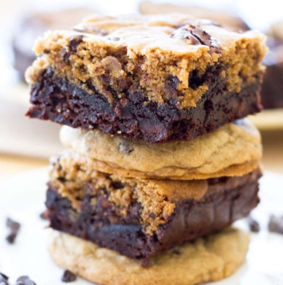 Brownies aux biscuits aux pépites de chocolat puzzle en ligne