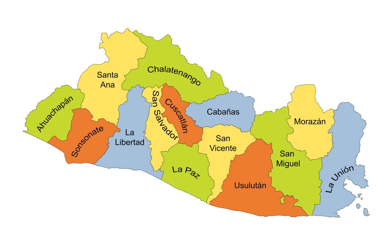 Карта Сальвадору онлайн пазл