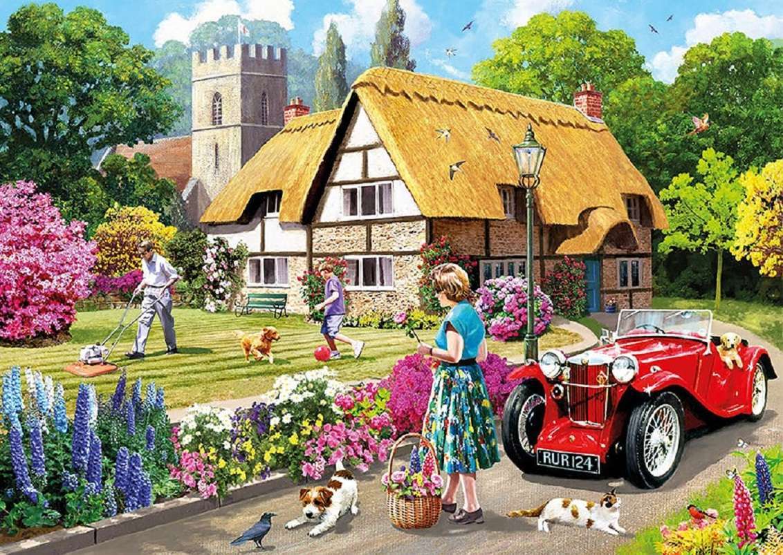A village of flowers in bloom. jigsaw puzzle online