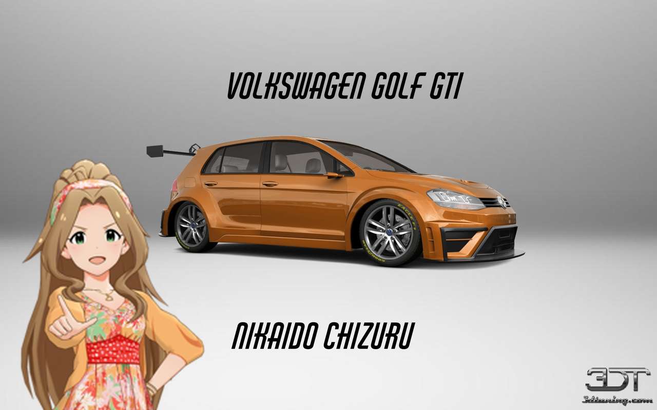 Nikaido chizuru і Volkswagen Golf GTI онлайн пазл