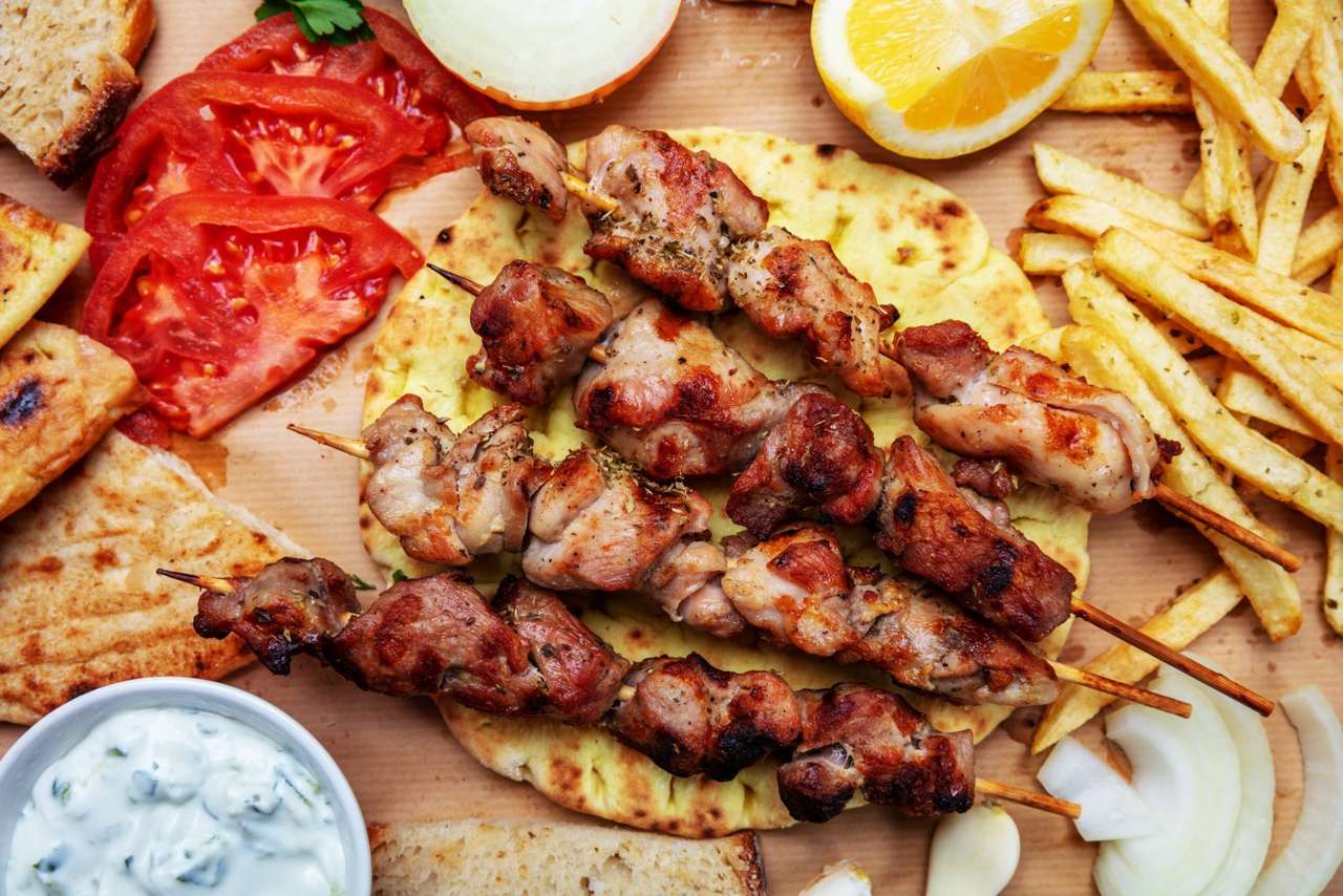 Kuřecí kebab skládačky online