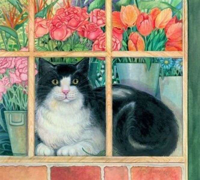 窓の中の子猫＃170 ジグソーパズルオンライン