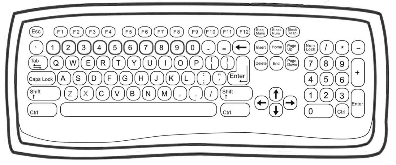 toetsenbord arm legpuzzel online