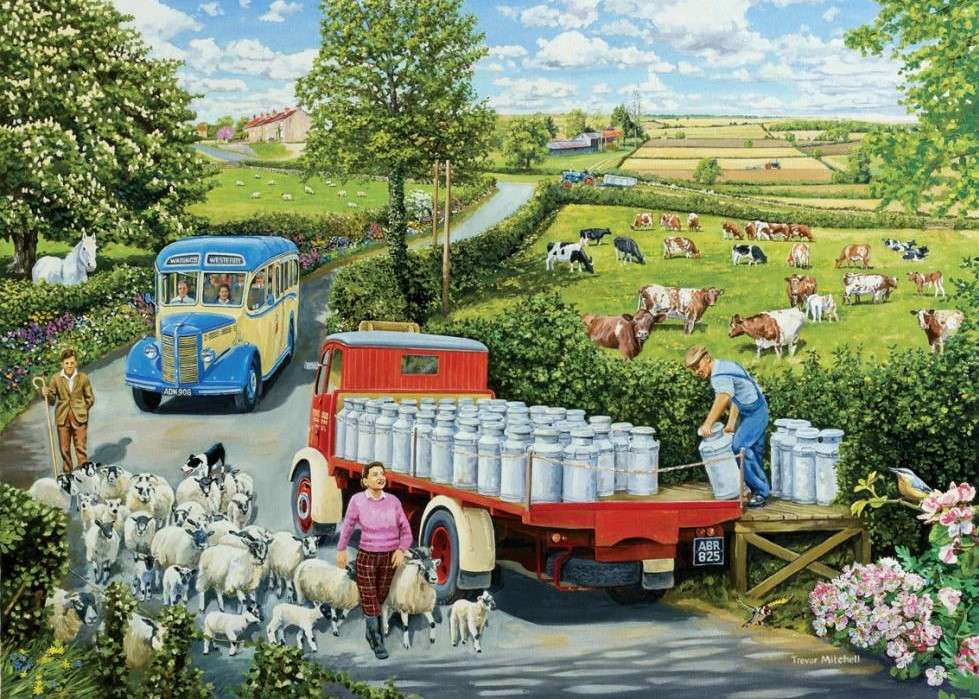 Life in the past in the countryside jigsaw puzzle online