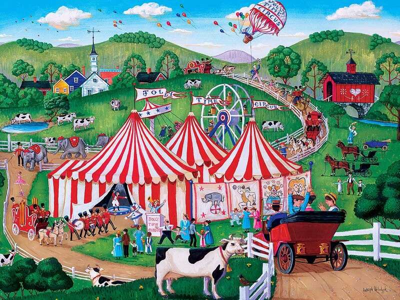 Der Zirkus kommt in die Stadt Puzzlespiel online