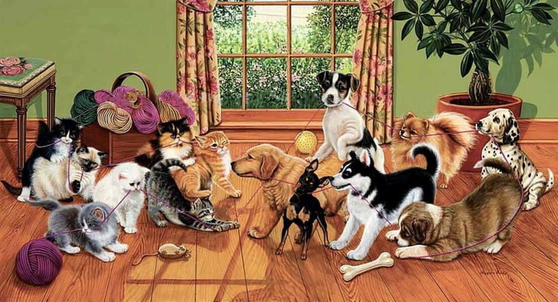 Puppies you see the kittens #166 jigsaw puzzle online